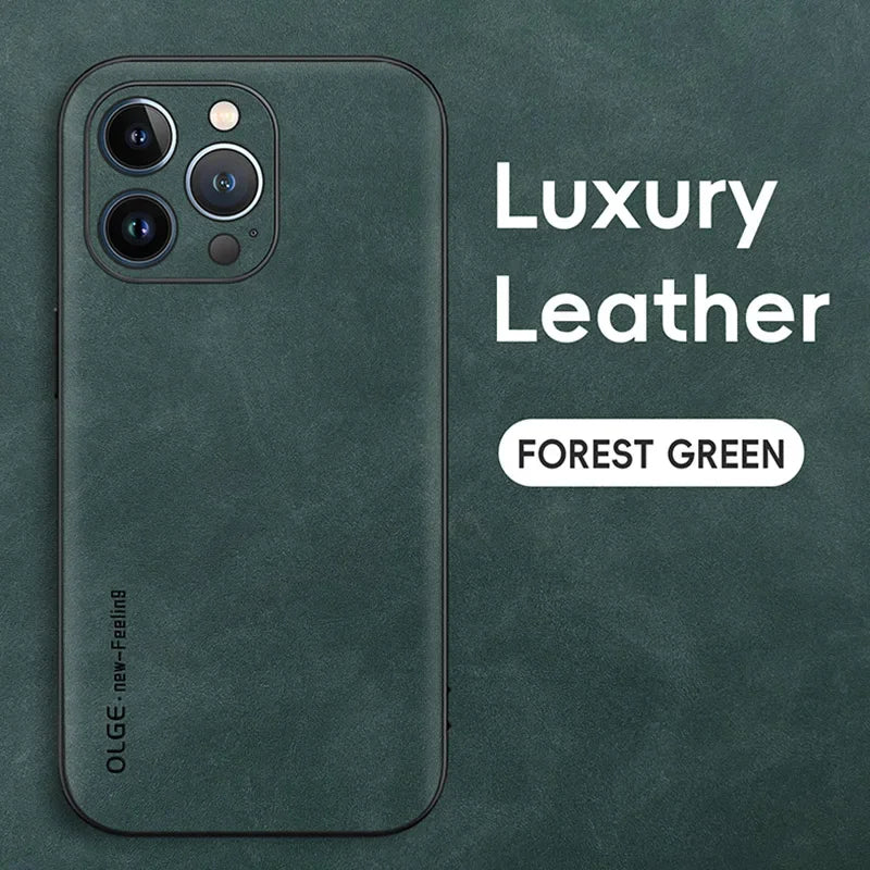 Leather Phone Case For iPhone- Soft Protection Shockproof Cover Funda