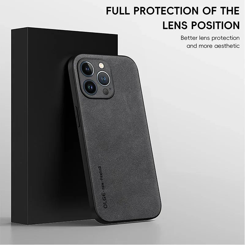 Leather Phone Case For iPhone- Soft Protection Shockproof Cover Funda