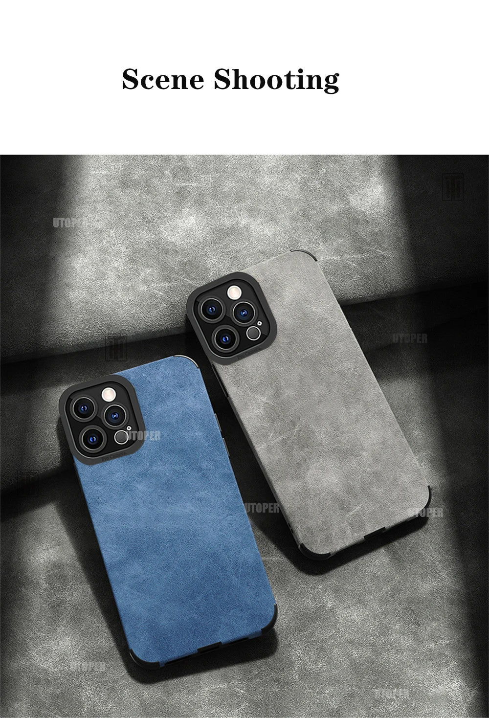 Advanced Business Suede Anti-slip Phone Case For iPhone