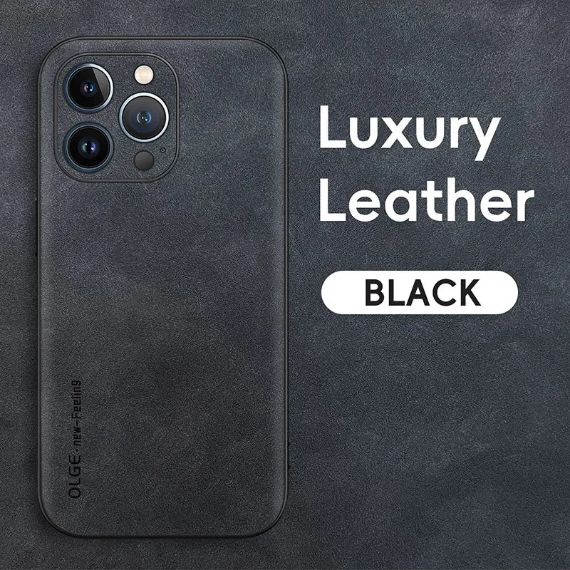 Leather Phone Case For iPhone- Soft Protection Shockproof Cover Funda