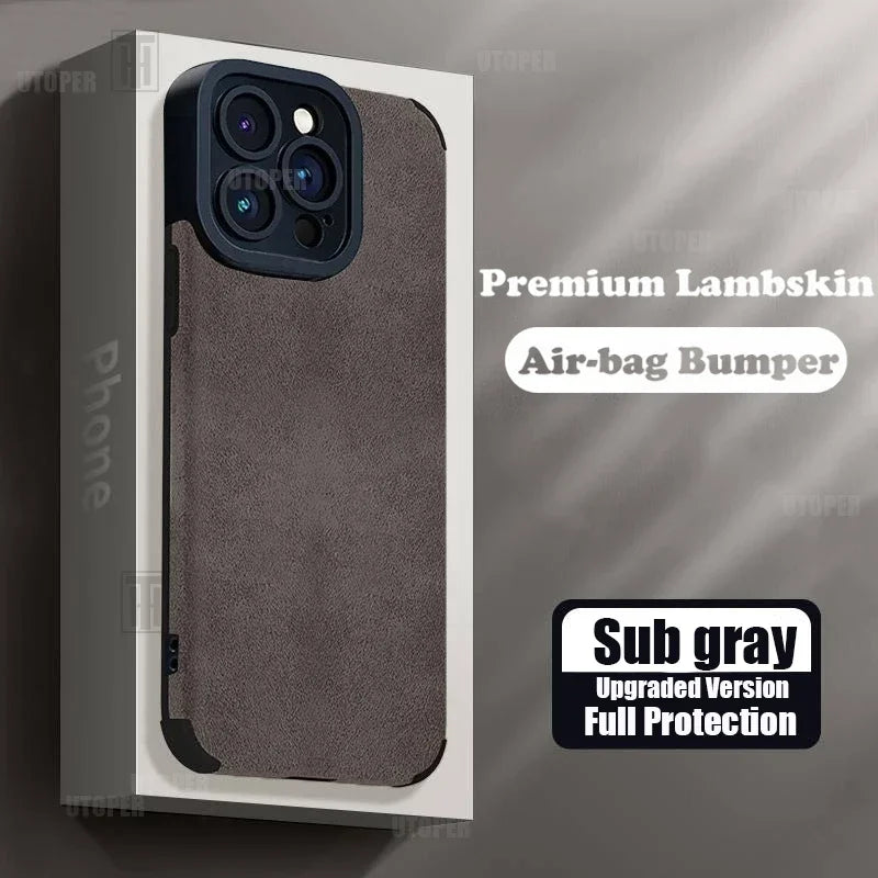 Advanced Business Suede Anti-slip Phone Case For iPhone