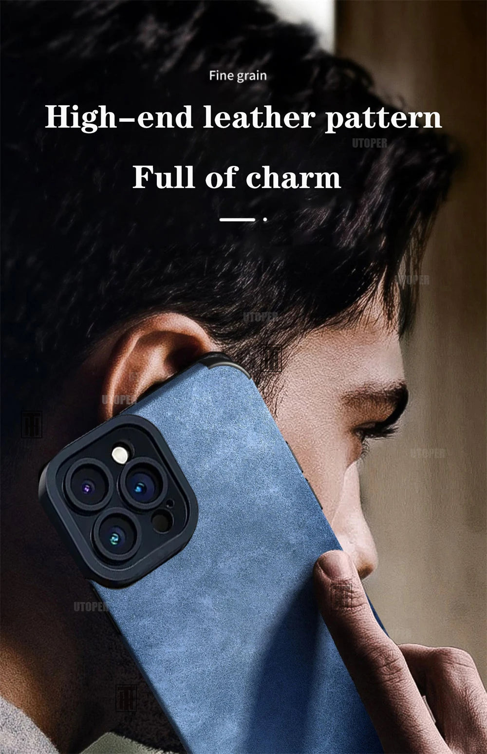 Advanced Business Suede Anti-slip Phone Case For iPhone