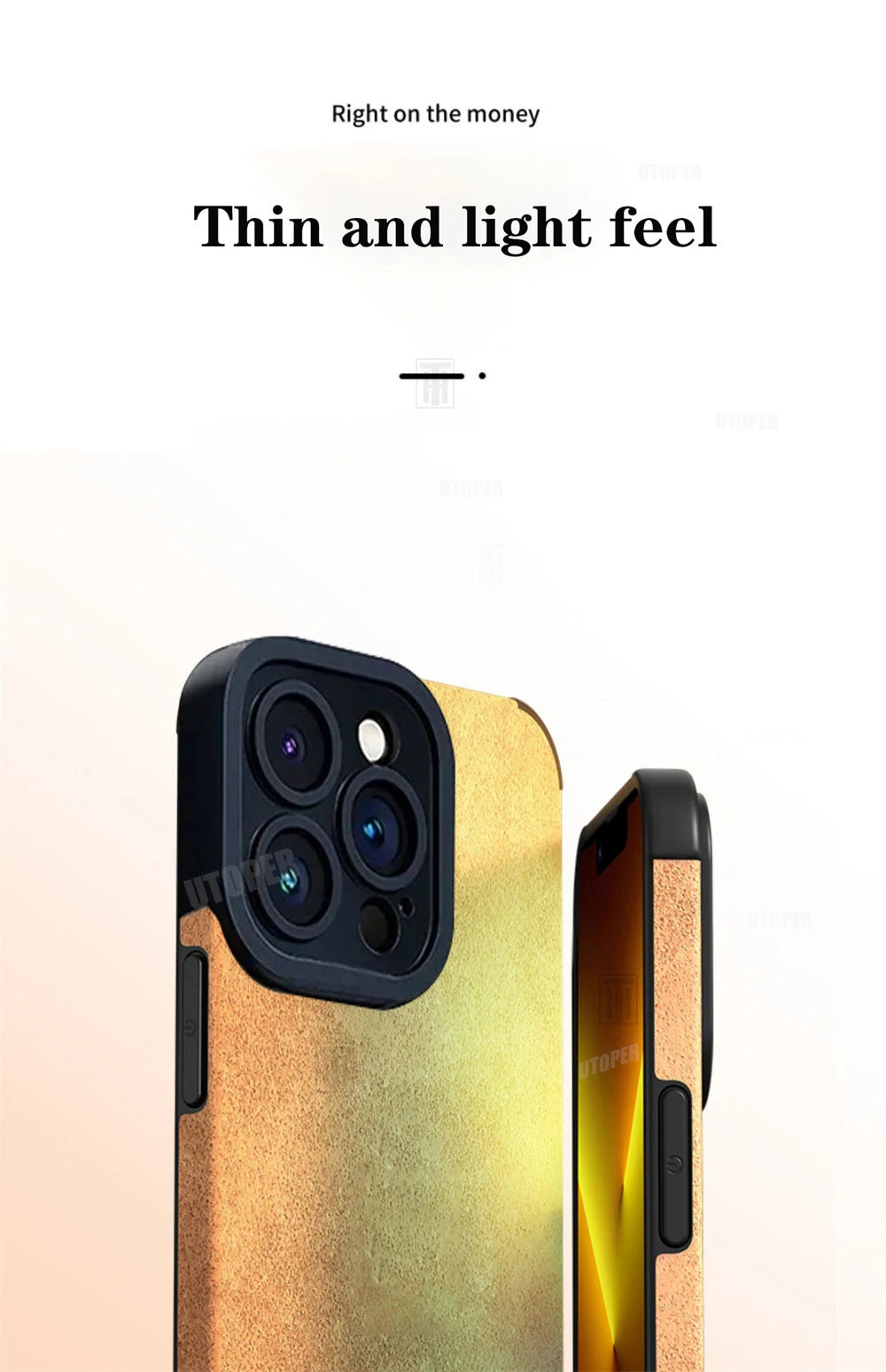 Advanced Business Suede Anti-slip Phone Case For iPhone