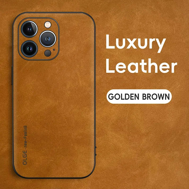 Leather Phone Case For iPhone- Soft Protection Shockproof Cover Funda