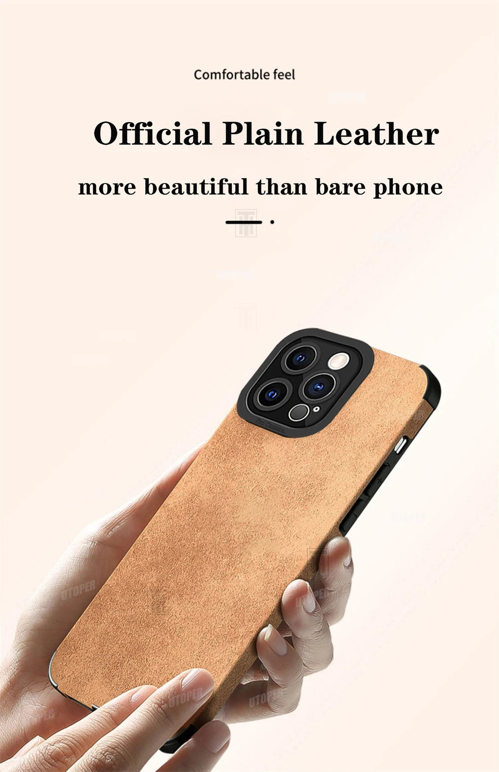 Advanced Business Suede Anti-slip Phone Case For iPhone