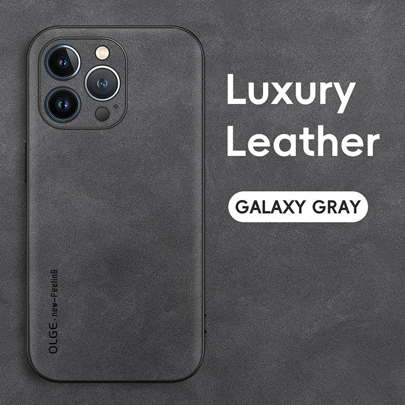 Leather Phone Case For iPhone- Soft Protection Shockproof Cover Funda