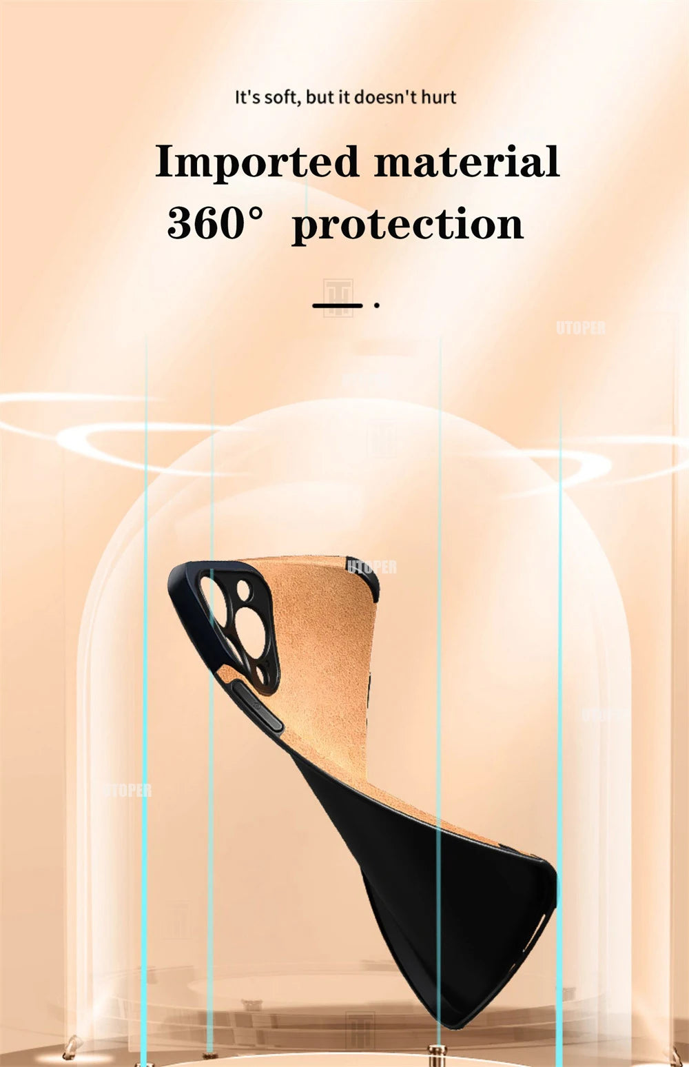 Advanced Business Suede Anti-slip Phone Case For iPhone