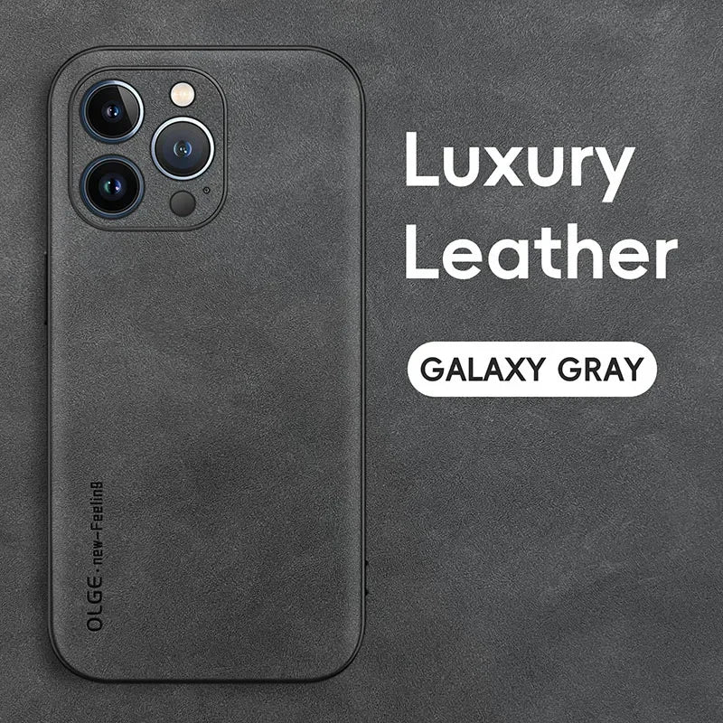 Leather Phone Case For iPhone- Soft Protection Shockproof Cover Funda