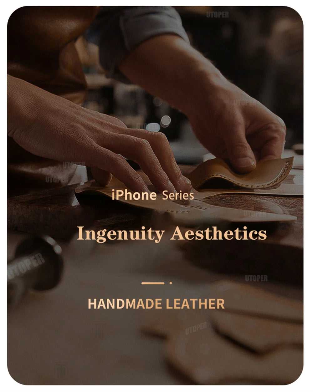 Advanced Business Suede Anti-slip Phone Case For iPhone