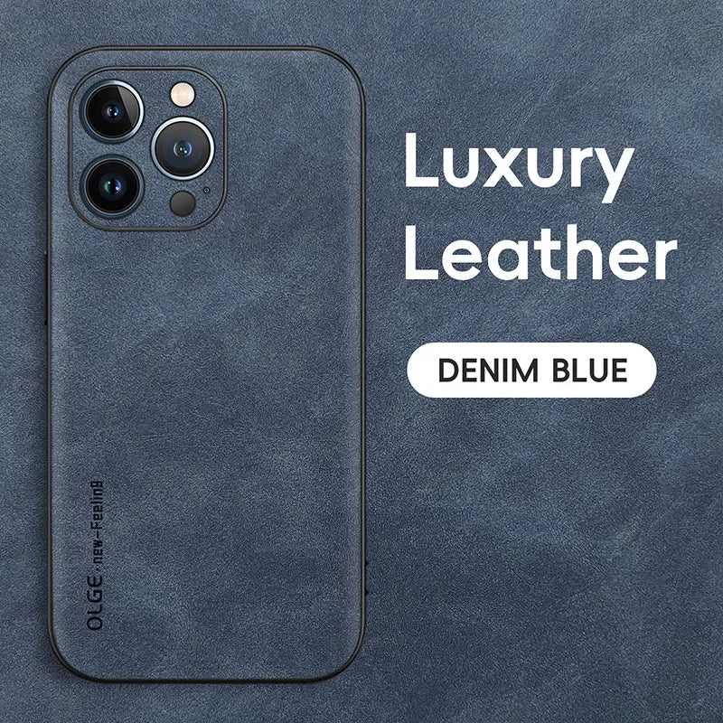 Leather Phone Case For iPhone- Soft Protection Shockproof Cover Funda