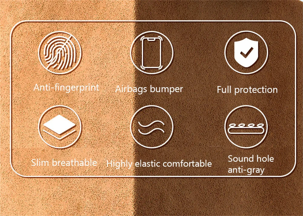 Advanced Business Suede Anti-slip Phone Case For iPhone
