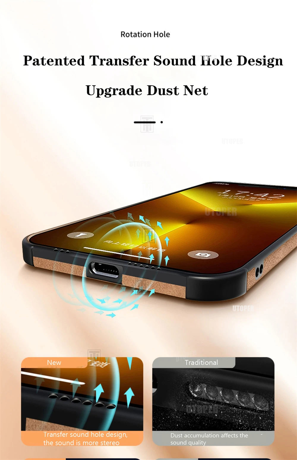 Advanced Business Suede Anti-slip Phone Case For iPhone