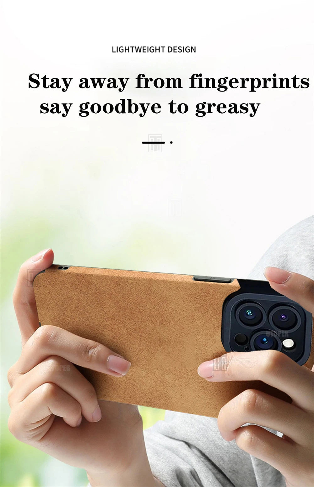 Advanced Business Suede Anti-slip Phone Case For iPhone