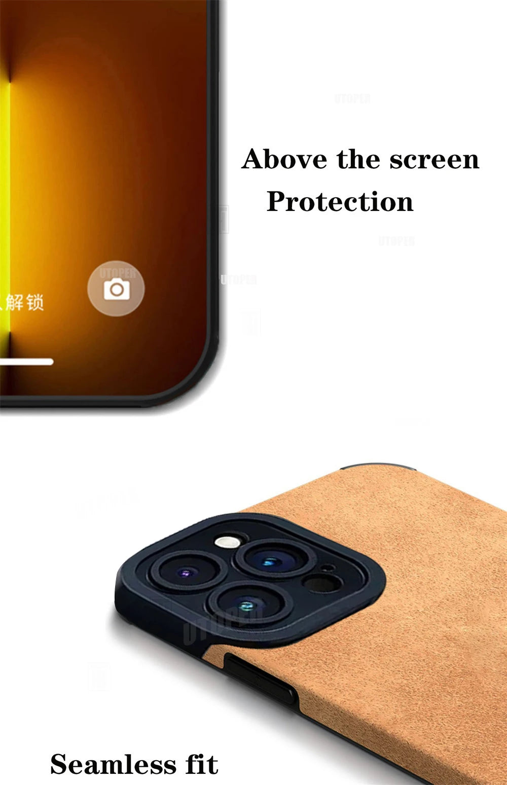Advanced Business Suede Anti-slip Phone Case For iPhone