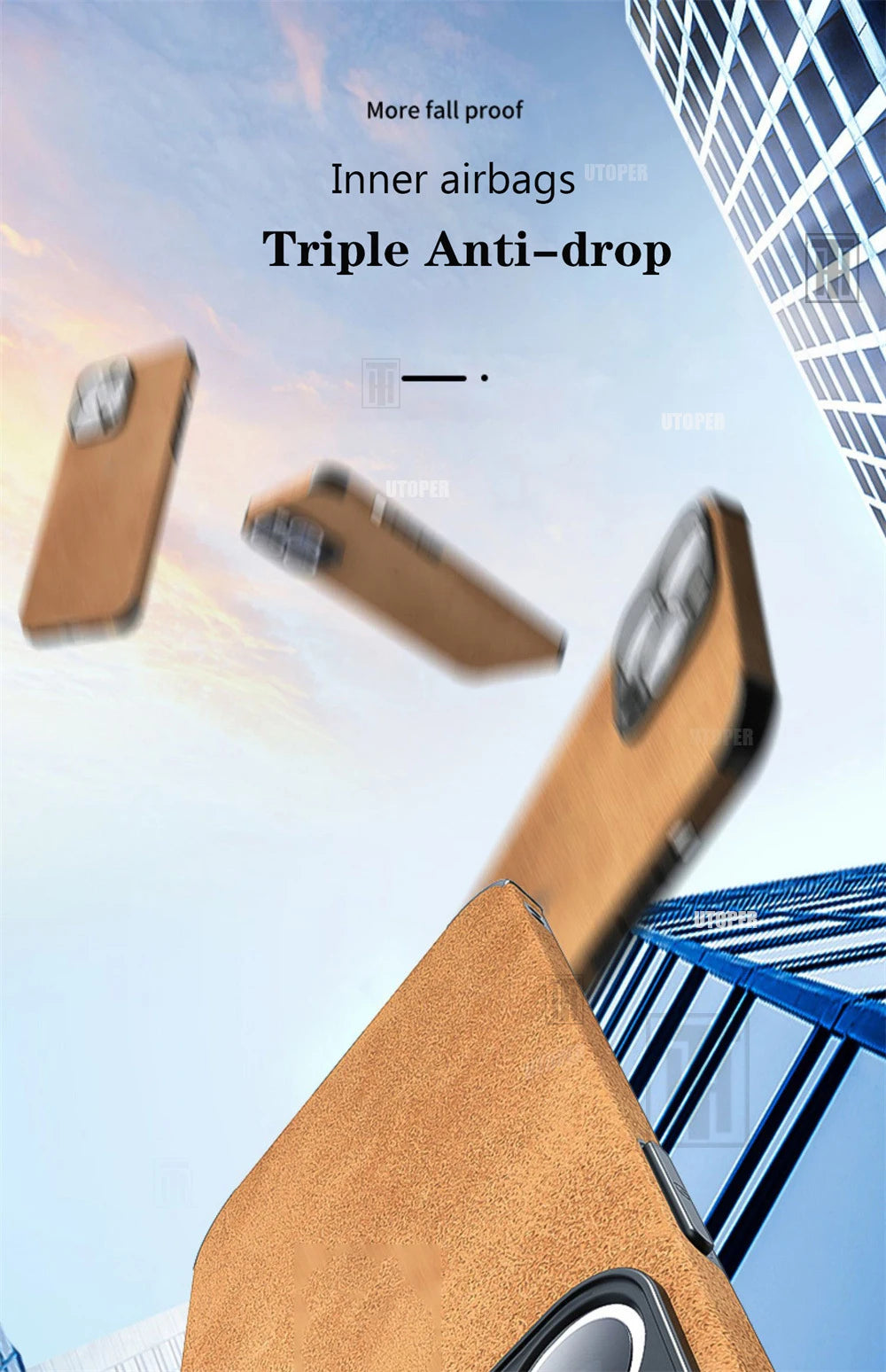 Advanced Business Suede Anti-slip Phone Case For iPhone